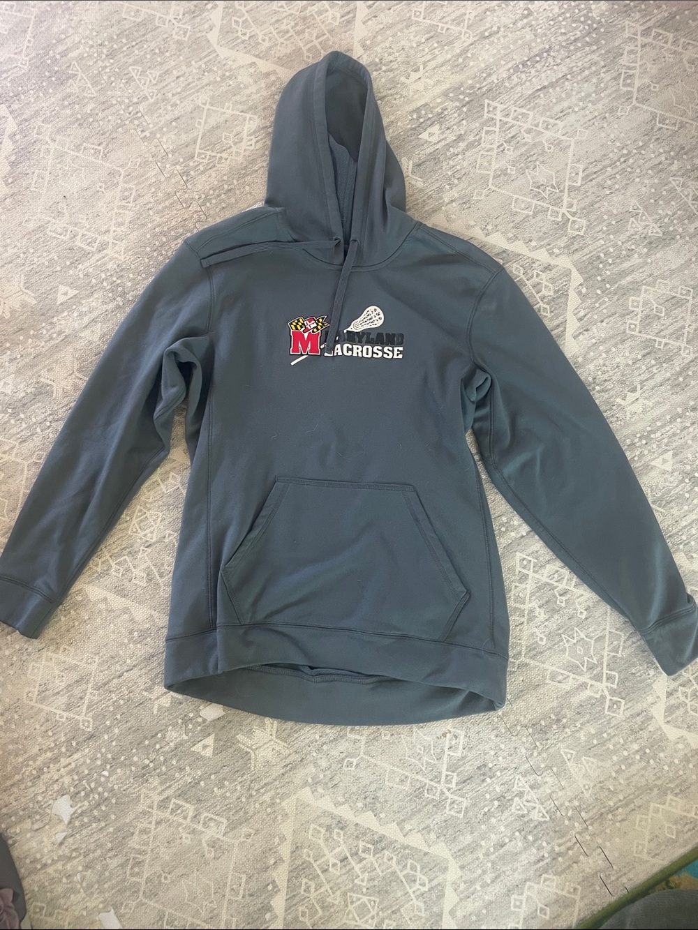 Men's Maryland Lacrosse Charcoal Gray Hoodie Sweatshirt